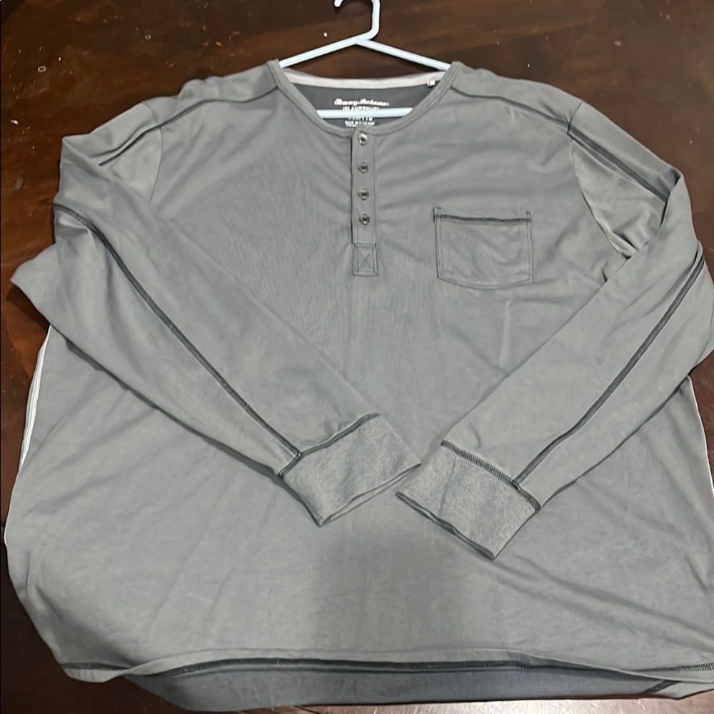 Tommy Bahama Gray Long Sleeve Tee XXL
